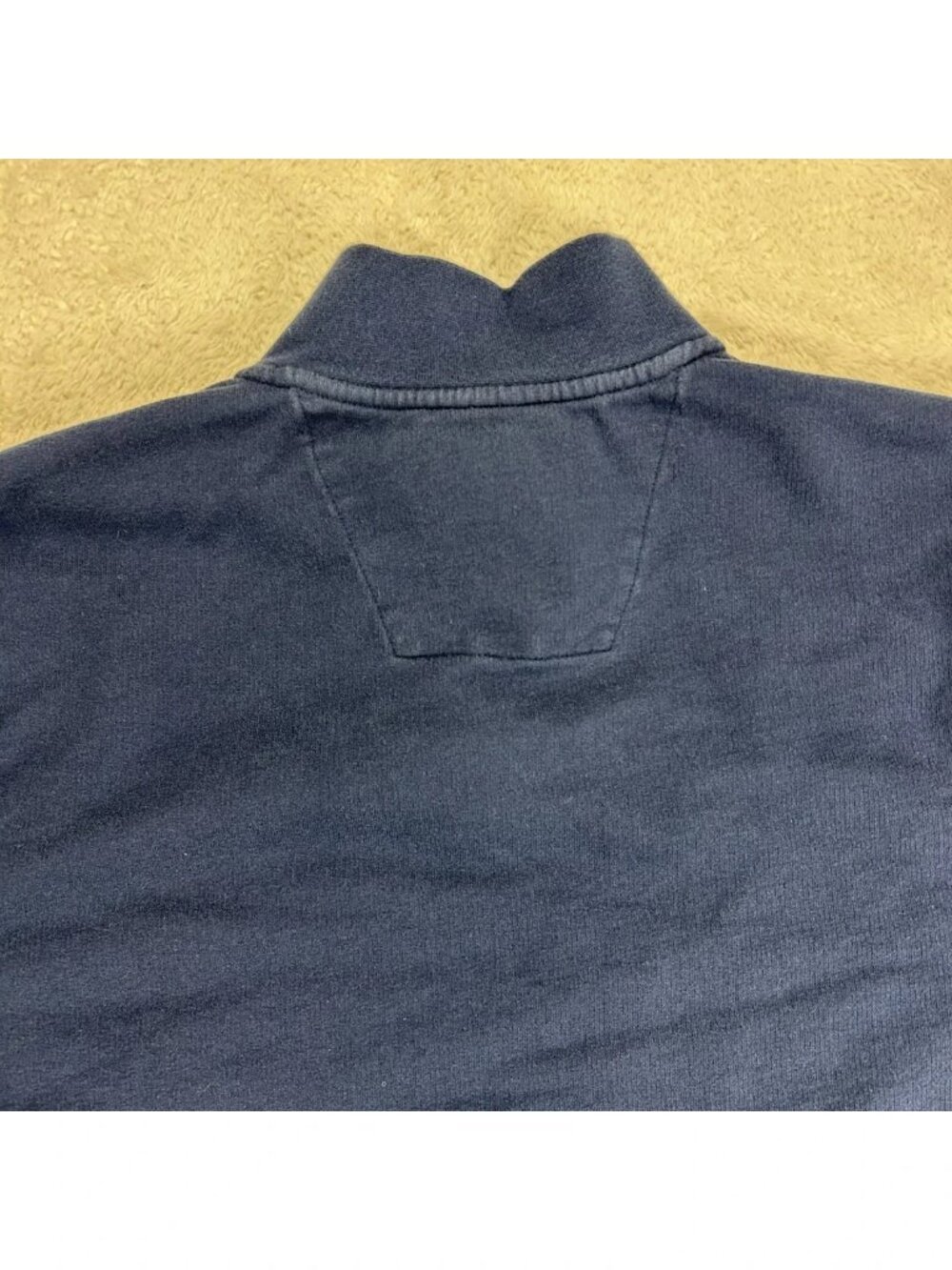 Brooks Brothers Sweatshirt Mens L Navy Blue Cotton 1/4-Zip Mock Neck Long Sleeve - Picture 4 of 11